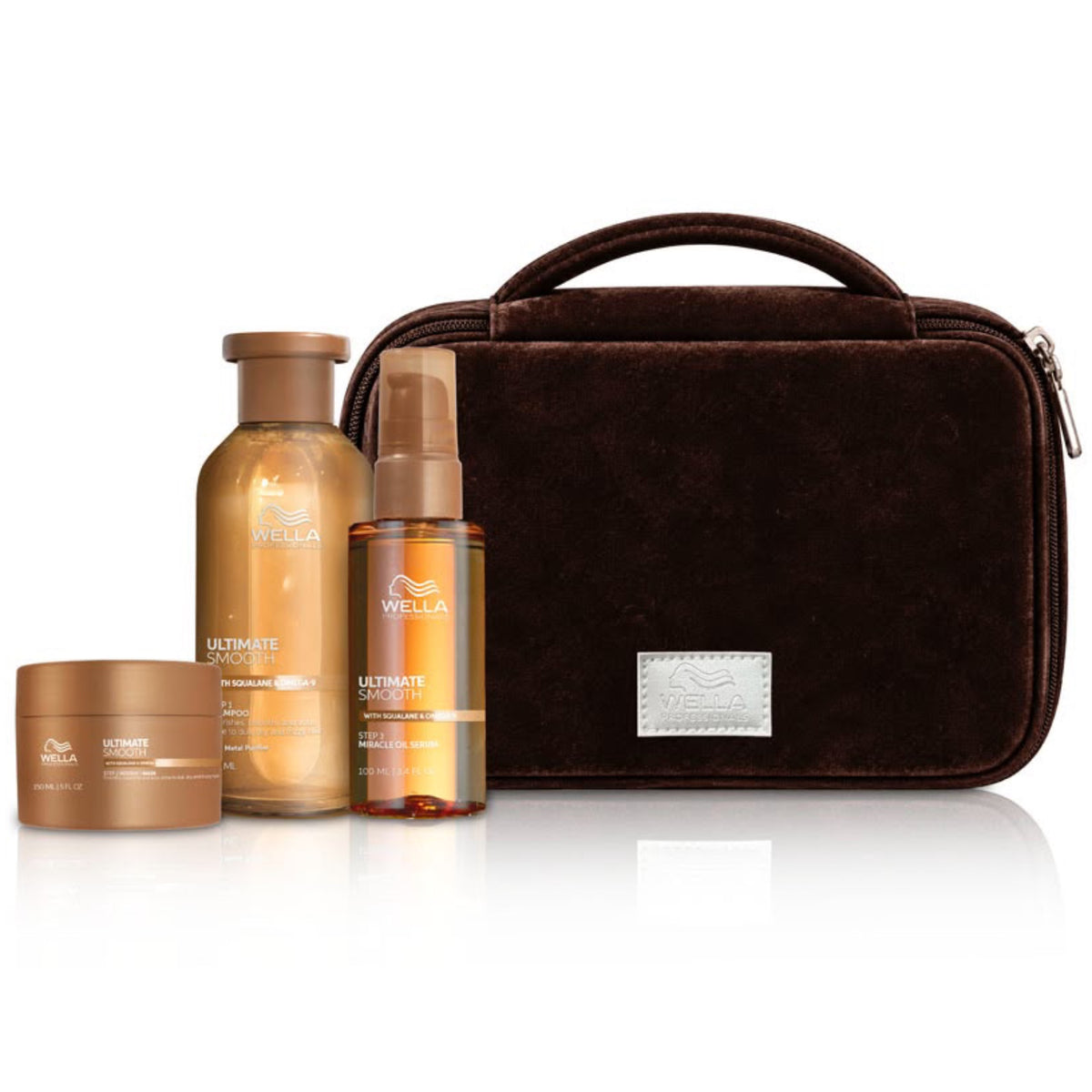 ¡GRATIS SHAMPOO! Por la compra de mascarilla y serum. Incluye hermosa cosmetiquera Wella.