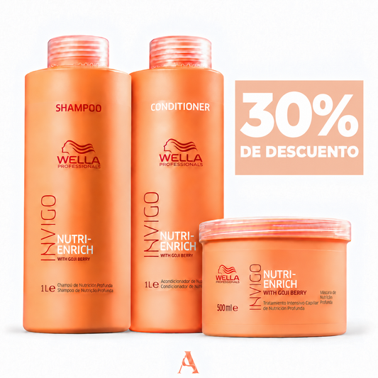 30% ¡DESCUENTO! PACK LITRO WELLA NUTRI ENRICH