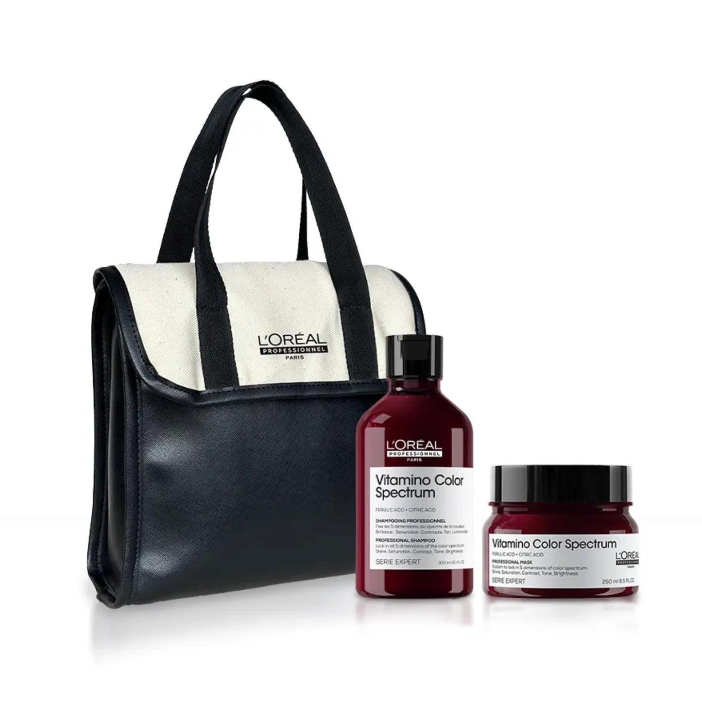 15% kit Vitamino Color Spectrum shampoo y mascarilla. Incluye neceser